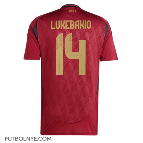 Camiseta Bélgica Dodi Lukebakio #14 Primera Equipación Eurocopa 2024 manga corta